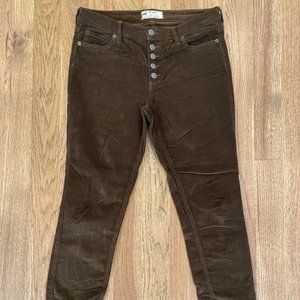 Cropped Cords with Frayed Hem